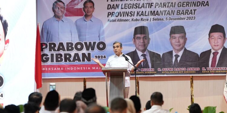 Di Kalbar, Muzani Optimis Prabowo Menang: 15 Tahun Kita Menanti Kemenangan