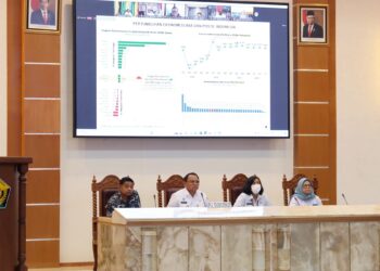 Pj. Gubernur Sultra Ikuti Rakor Inflasi Daerah Tahun 2024 Minggu Ke-1 Pada Bulan Januari Secara Virtual