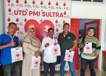 Meriahkan HUT ke-7, SMSI Sultra Gandeng PMI Gelar Donor Darah