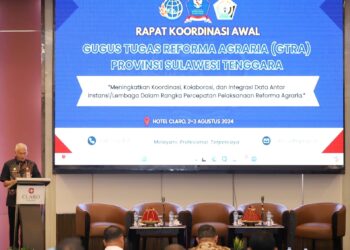 Sekda Sultra Buka Rakor Gugus Tugas Reforma Agraria Provinsi Sultra