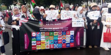 Ribuan Massa Perempuan Gelar Aksi Damai :Tolak Produk Pro Israel..!!