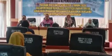 Data Semester I 2026 Dirilis, Kendari Terpadat dan Konawe Kepulauan Paling Sedikit Penduduk