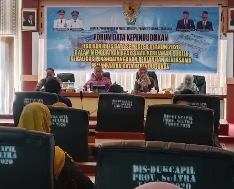 Data Semester I 2026 Dirilis, Kendari Terpadat dan Konawe Kepulauan Paling Sedikit Penduduk
